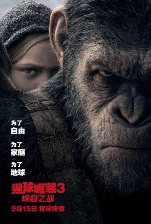 2017年7.8分科幻《猩球崛起3：终极之战》