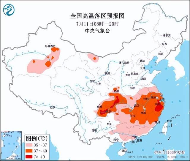 高温橙色预警这些地方40℃以上