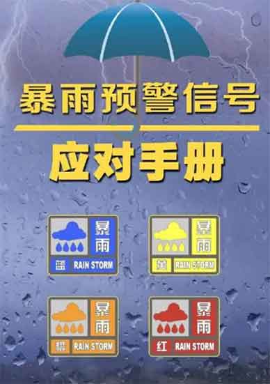 不同级别暴雨预警应对手册