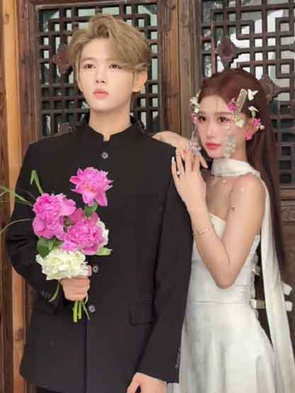 鹿哈老婆晒出绝美婚纱照,这甜度超标了吧😜?