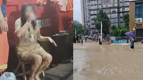 女子被困被淹车库长达22小时手脚都发白啦,