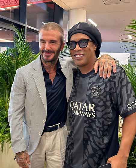 贝克汉姆罗纳尔多球场重逢，皇马青春杀疯了✨