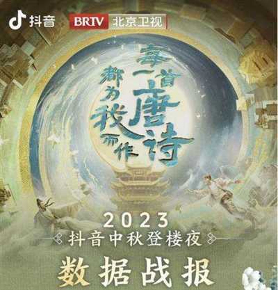 《2023抖音中秋登楼夜》全网曝光超2.8亿，唐诗主题受关注