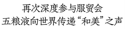 展现大国浓香魅力、入选绿色发展案例，五粮液为服贸会注入“和美”力量