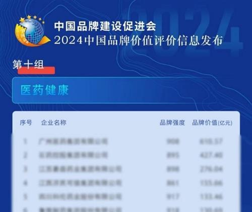 2024中国品牌价值评价信息发布 如新再次入选医药健康榜