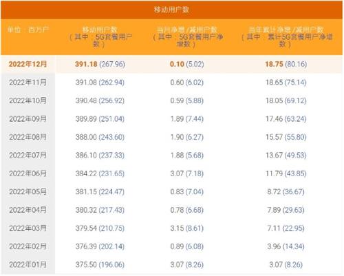 中国电信2022全年5G套餐用户累计净增8016万户，完成既定目标