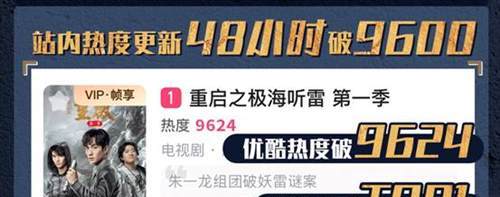 优酷《重启之极海听雷》48小时热度值破9624  打响暑期档第一枪