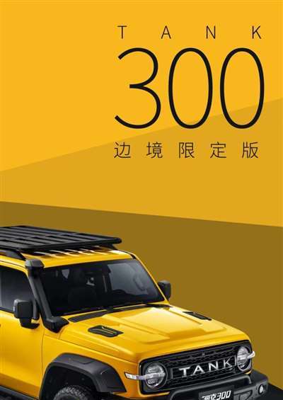 坦克300新车型定名为坦克300边境限定版