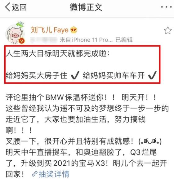 给妈妈买房又买车，靠卖性感“写真u盘”赚了多少？刘飞儿自曝挣了80多万